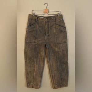 Pilcro by Anthropologie Acid Wash Barrel Leg Denim Jeans